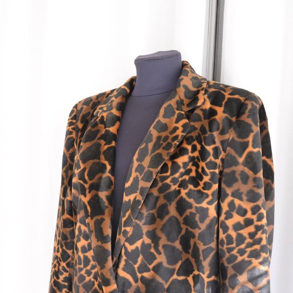 Vintage Animal Print Faux Fur Leopard Jacket Sz L/XL - Picture 6 of 8